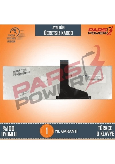 Toshiba Uyumlu Satellite C850, C855, C870, C875 Notebook Klavye (Beyaz TR) ( Pars power ) Beyaz - Çerçeveli 648253