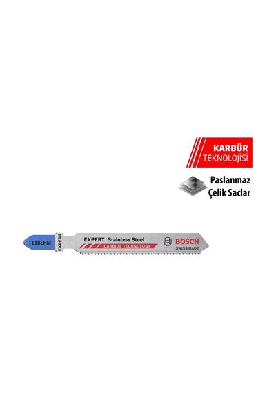 Bosch Expert T118 Ehm Paslanmaz Çelik Sac Dekupaj Testere Bıçağı
