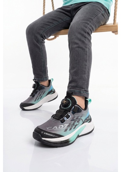 Marcokids Akıllı Bağcıklı Hafif Rahat Yeşil Unisex Çocuk Spor Ayakkabı Sneaker Play F