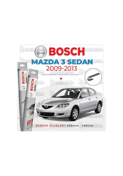 Mazda 3 Sedan Muz Silecek Takımı 2009-2013 Bosch Aeroeco