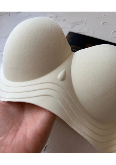 Lady Baby Straplez Kesim Destekli Dikişsiz Balensiz Toparlayıcılı Ekru