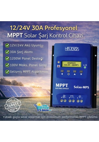 Havanesis Solar-30amps 12/24v 30a Mppt Şarj Kontrol Cihazı S30amps