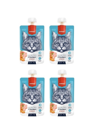 Wanpy Kedi Et Ezmesi Tavuk Havuç X 4