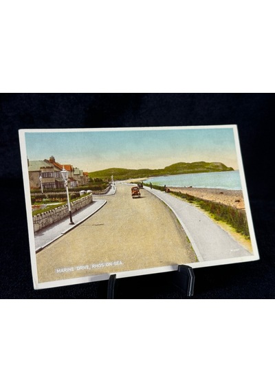 İngiltere Marıne Drıve, Rhos On Sea Post Card W1227 Carbo Colour Valentin & Son London Nadir