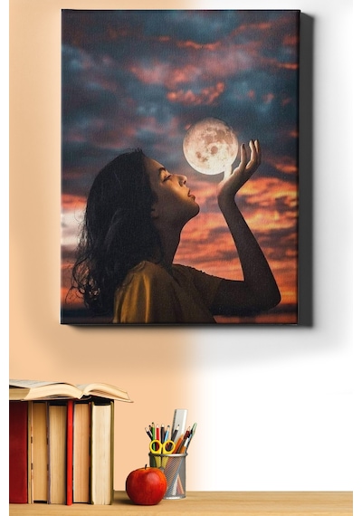 Webstyle Sayılarla Boyama Seti Kasnaklı Dolunayla Fotoğraf 40 X 50 Cm