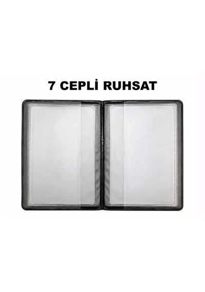 Chevrolet Logolu 7 Cepli Ruhsat Kabı Siyah 0