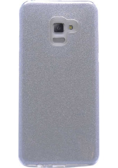 Samsung Uyumlu Galaxy A8 Plus 2018 Kılıf Zore Shining Silikon Gri