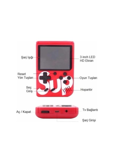 Mey İthalat Nostalji Oyunlu Mini Atari Gamebox 400 Oyunlu El Atarisi 21284582