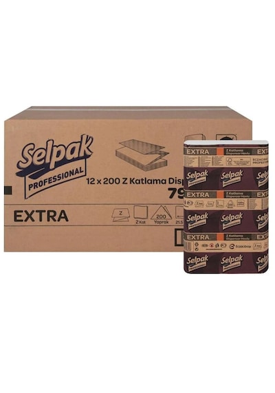 Selpak Pro Extra Z Katlı D Havlu 12 x 200'lü