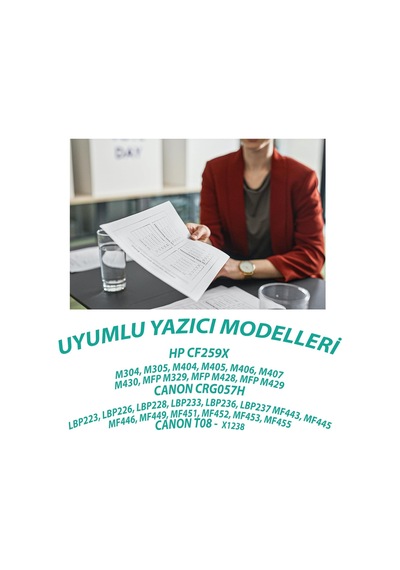 Cf259x & Can. Crg-057h M304 M305 M404 Lbp223 Lbp226 Lbp228 10000 10k Sayfa Verimli Muadil Toner Çipsiz