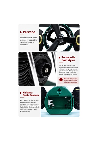 Exenar - Koyu Yeşil - Sayfa Çevirmeli Retro Uçak Tasarımlı Saat Flip Yaprak Masaüstü Mekanik Masa Saati Havacılık Temalı Vintage Beyaz - Yeşil Exenar - Koyu Yeşil - Sayfa Çevirmeli Retro Uçak Tasarımlı Saat Flip Yaprak Masaüstü Mekanik Masa Saati Havacılık Temalı Vintage Beyaz - Yeşil