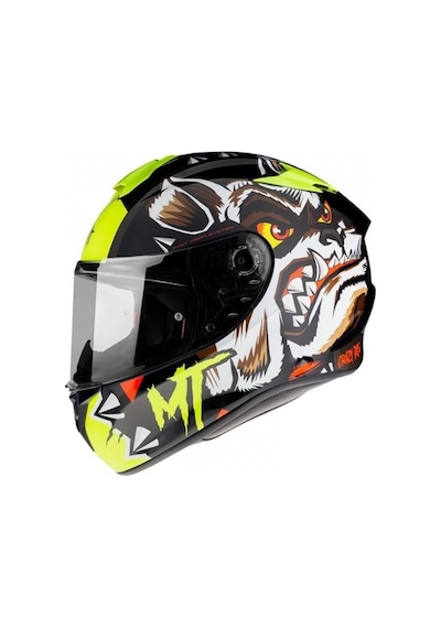 Mt Targo Crazy Dog A2 Full Face Motosiklet Kaskı Sarı