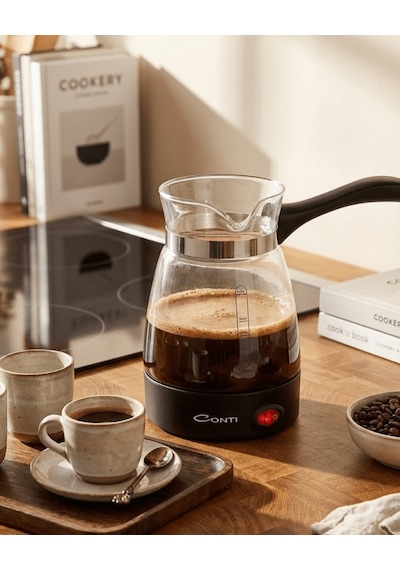 Cam - 14 - Kahve Makinesi 650w 0.5 Litre 5 Fincan Kapasiteli Elektrikli Türk - Cadde101 - Kahvesi Makinesi