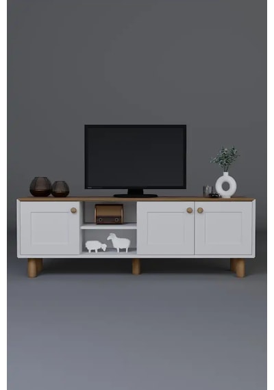 Bohem Serisi Garden Meşe - Beyaz Tv Ünitesi Garden Meşe & Beyaz