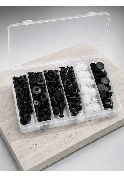 Lb Universal Araç Döşeme Klipsi Ve Tampon Sabitleme Pimi Seti 100 Parça Organizer Kutulu