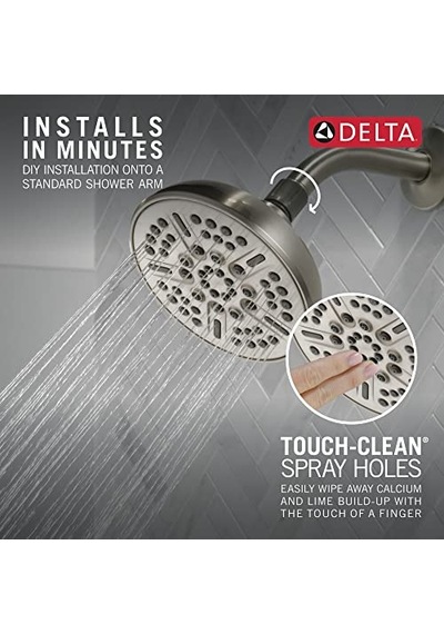 Faucet 8-sprey Fırçalanmış Nikel Duş Başlığı, Delta Duş Başlığı Fırçalanmış Nikel, Duş Başlıkları, Genel