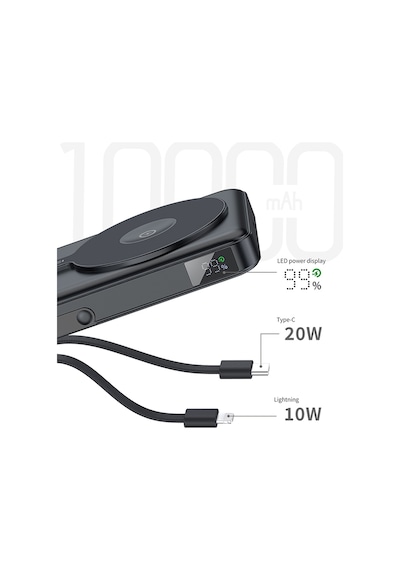 Recci RPB-W27 Galaxy Uyumlu Serisi 20 W 10.000 mAh Dijital Powerbank