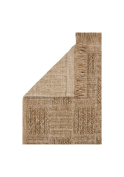 Cool Halı Mirage Kahverengi Dama Desenli Kilim Kaymaz Tabanlı Yıkanabilir Bohem Salon Mutfak Kilimi