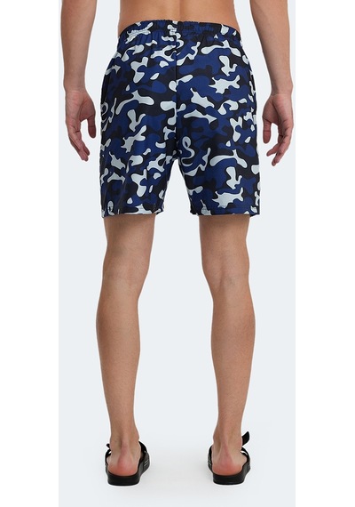 Slazenger REQUIRE IN Erkek Cepli Deniz Şortu Mavi Kamuflaj Mayo