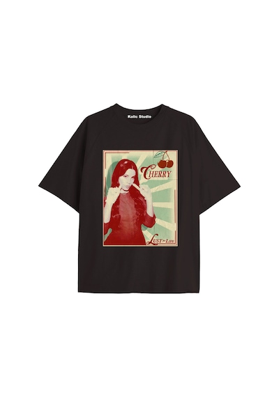 Kalic Studio Lana Del Rey Oversize T-shirt Kod39 Siyah-39