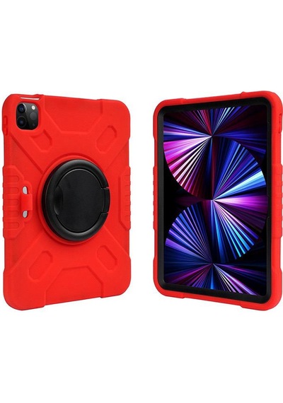 Apple Uyumlu iPad Air 11inç M4/m3/m2 2026-2024 Kılıf Askılı Silikon Handle Ring Yüzüklü Amour Tank Case