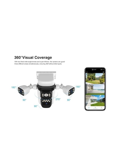 Vstarcam Cb621sr 3 Kameralı 6mp Güneş Panelli Solar Wifi Ptz Kamera