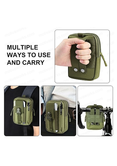 Taktik Modüler Mini Haki Yeşil Göğüs Bel Telefon Molle Çantası Spor Bisiklet Motosiklet Scooter