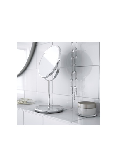 Ayna Ayaklı Banyo Makyaj Tıraş Aynası Bır Taraf Büyüteçli Çap 17 Cm Yükseklik 33 Cm Diğer