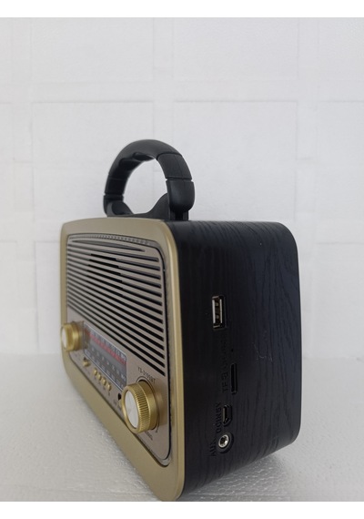 Bluetooth Hoparlör Fm Radyo Usb Tf Aux Ses Bombası Müzik Çalar Mp3 Çalar - Siyah- Tek Ebat