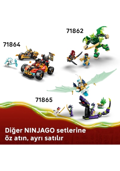 LEGO® NINJAGO® Zilvar ve Ejderha Canavar Grimtak 71863 - 7 Yaş ve Üzeri için 3 Minifigür İçeren Oyuncak Yapım Seti (232 Parça)