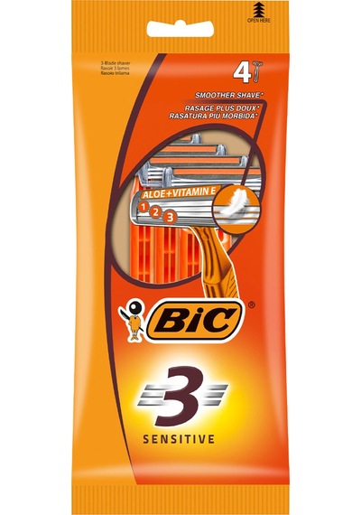 Bıc 3 Sensitive Tıraş Bıçağı 4'lü Poşet 3 Bıçak 7'li Avantaj Paketi Mıchu