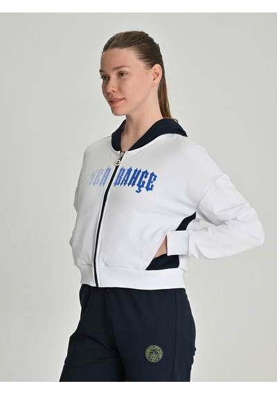 Fenerbahçe Tribün Beyaz Kadın Sweatshirt