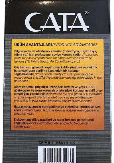 Cata Ct-9186 Akım Ve Çocuk Korumalı Tekli Kablosuz Priz 8 Adet