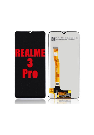 Realme 3 Pro Lcd Ekran Dokunmatik Siyah Çıtasız