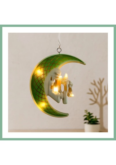 Bşkvirgo Ramazan Led Perde Lamba 3m Fişli, Eklemeli Yeşil Hilal Cami Yıldız Bsk2026