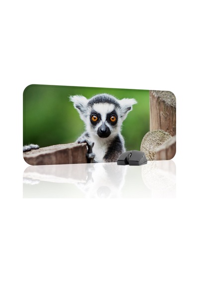 Lemur Kaymaz Dikişli Kauçuk Oyuncu Mousepad V2 - 70x30 Xl Gaming Mouse Pad Fare Altlığı