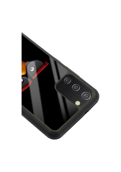 Samsung Uyumlu A-02s Black Tasarımlı Glossy Telefon Kılıfı Çok Renkli