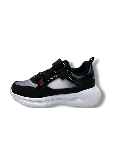 Ndrops 028-26 Anorak Anatomik Çocuk Sneaker Siyah Kırmızı 26-30 Siyah