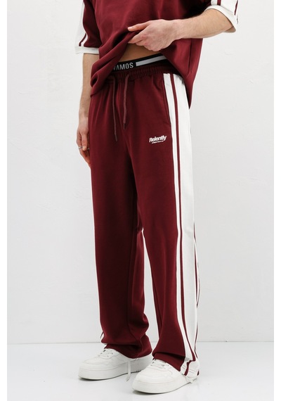 Oversize Baskılı Eşofman Takım V90-26 Bordo