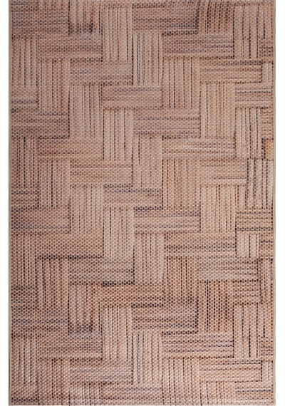 Decoser Hasır 8051 Kahve Halı Kilim Kaymaz Taban Salon Mutfak Kesme Yolluk Kahverengi