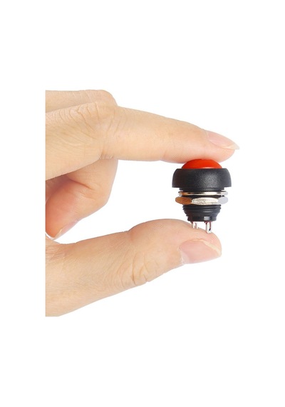 12mm Pbs-33b 2 Pin Push Buton Kırmızı On Off 1a 250v Mini Yuvarlak Su Geçirmez Anahtar
