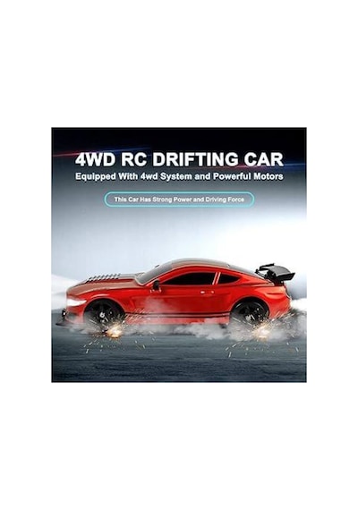 30 Km/h Hız Duman Çıkaran Şarjlı Ford Mustang Drift Atan Uzaktan Kumandalı Oyuncak Araba 28 Cm. Kırmızı