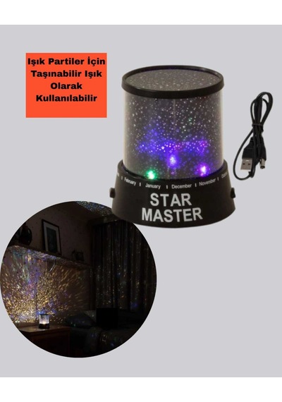 Atmosfer Yaratıcı Renk Değiştiren Led Yıldız Projektör 1 Adet Diğer