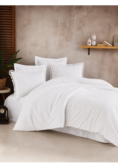 Butik Nev Takımı Çift Kişilik Estina V6 Beyaz Renkli