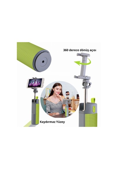 Nettech VR-15743 Selfie Çubuklu Bluetooth Hoparlör