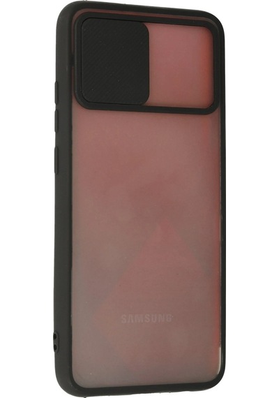 Mey İthalat Samsung Uyumlu Galaxy A02s Kılıf Palm Buzlu Kamera Sürgülü Silikon - Siyah Çok Renkli