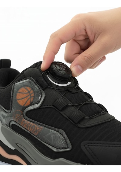 Letao Erkek Çocuk Siyah Füme Makara Döner Mekanizmalı Sneaker Spor Ayakkabı Siyah - Füme Letao Erkek Çocuk Siyah Füme Makara Döner Mekanizmalı Sneaker Spor Ayakkabı Siyah - Füme