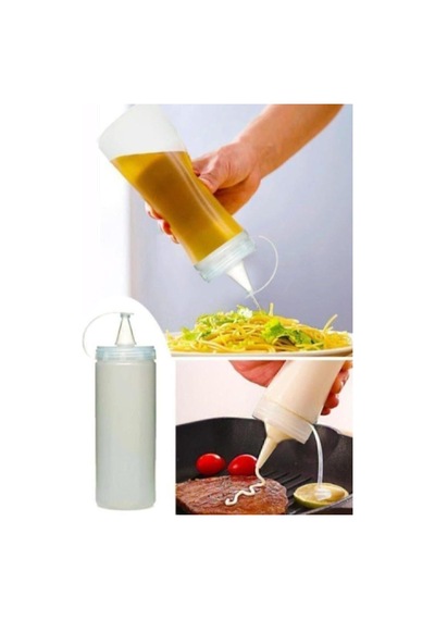 Plastik Yağlık Sosluk Şişesi 750 Ml Şeffaf Yağdanlık Şişe Plastik Beyaz Diğer