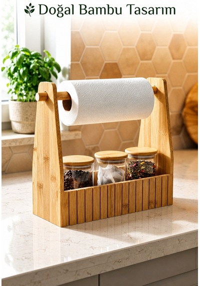 Bambu Kağıt Havluluk Ve Peçetelik Organizer 26,5x10x25 Cm Çok Amaçlı Mutfak Düzenleyici, Ahşap Tezgah Üstü Saklama Rafı, Bambu Organizer Standı Bej Bej Bambu Kağıt Havluluk Ve Peçetelik Organizer 26,5x10x25 Cm Çok Amaçlı Mutfak Düzenleyici, Ahşap Tezgah Üstü Saklama Rafı, Bambu Organizer Standı Bej Bej