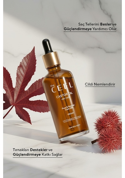 The Ceel Saf Hint Yağı Castor Oil Soğuk Sıkım 50 ml